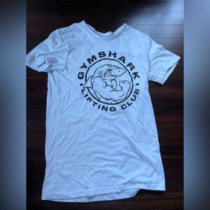 gymshark logo shark tee lifting club tee mens small white